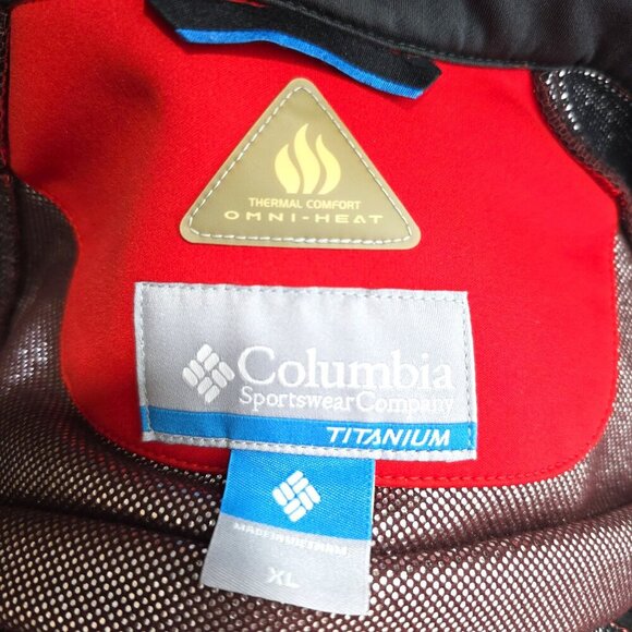 Columbia Red Maroon Fleece Soft Shell Titanium Omni Heat Jacket - Picture 6 of 7